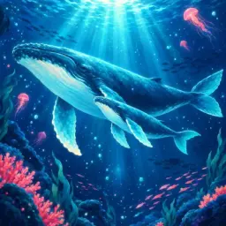 whale and calf