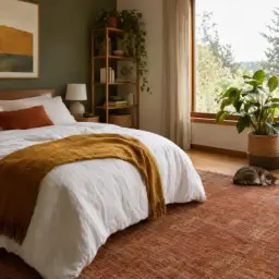 linen bed