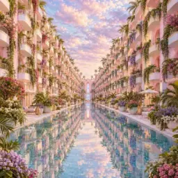 hotel courtyard