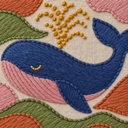 stitched whale