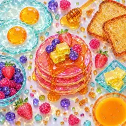glass breakfast