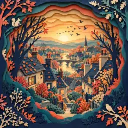 autumn rooftops
