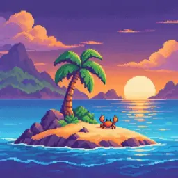 pixel island